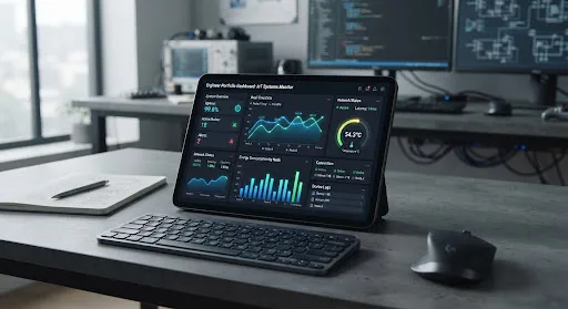 IoT monitoring dashboard with real-time data visualization